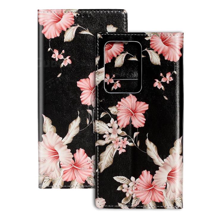 Azalea Flower PU Leather Wallet Case for Samsung Galaxy S20 Ultra / S11 Plus