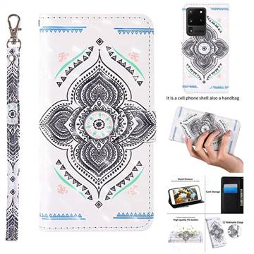Mandala Totem 3D Painted Leather Wallet Case for Samsung Galaxy S20 Ultra / S11 Plus