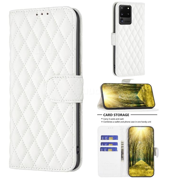 Binfen Color BF-14 Fragrance Protective Wallet Flip Cover for Samsung Galaxy S20 Ultra - White