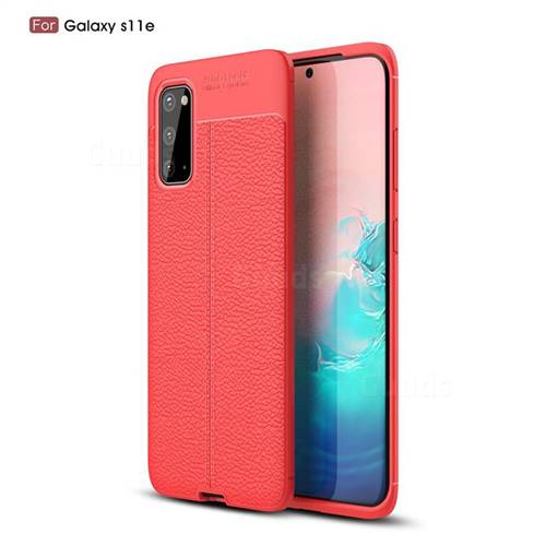 Luxury Auto Focus Litchi Texture Silicone TPU Back Cover for Samsung Galaxy S20 / S11e - Red