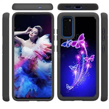 Dancing Butterflies Shock Absorbing Hybrid Defender Rugged Phone Case Cover for Samsung Galaxy S20 / S11e