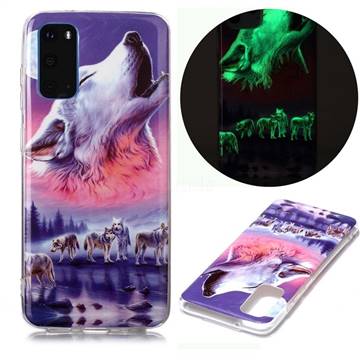 Wolf Howling Noctilucent Soft TPU Back Cover for Samsung Galaxy S20 / S11e