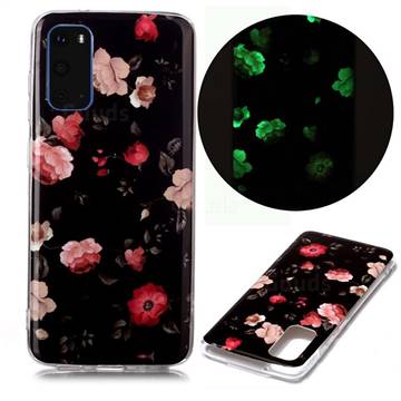 Rose Flower Noctilucent Soft TPU Back Cover for Samsung Galaxy S20 / S11e