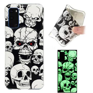 Red-eye Ghost Skull Noctilucent Soft TPU Back Cover for Samsung Galaxy S20 / S11e