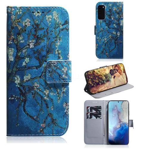 Apricot Tree PU Leather Wallet Case for Samsung Galaxy S20 / S11e
