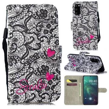 Lace Flower 3D Painted Leather Wallet Phone Case for Samsung Galaxy S20 / S11e