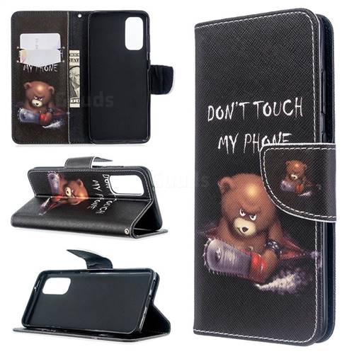 Chainsaw Bear Leather Wallet Case for Samsung Galaxy S20 / S11e