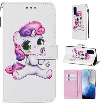 Playful Pony Matte Leather Wallet Phone Case for Samsung Galaxy S20 / S11e