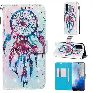 ColorDrops Wind Chimes 3D Painted Leather Wallet Case for Samsung Galaxy S20 / S11e
