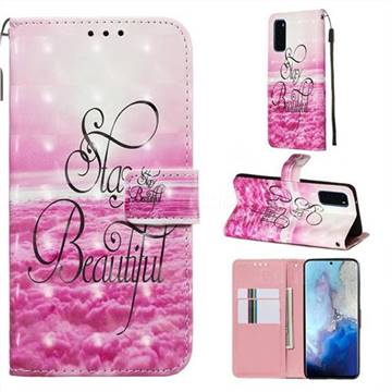 Beautiful 3D Painted Leather Wallet Case for Samsung Galaxy S20 / S11e