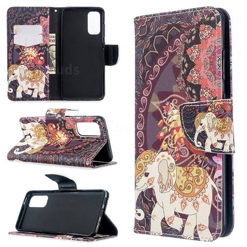 Totem Flower Elephant Leather Wallet Case for Samsung Galaxy S20 / S11e