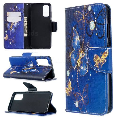 Purple Butterfly Leather Wallet Case for Samsung Galaxy S20 / S11e