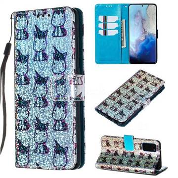 Little Unicorn Sequins Painted Leather Wallet Case for Samsung Galaxy S20 / S11e