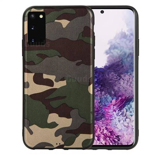 Camouflage Soft TPU Back Cover for Samsung Galaxy S20 / S11e - Gold Green