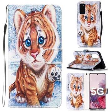 Baby Tiger Smooth Leather Phone Wallet Case for Samsung Galaxy S20 / S11e