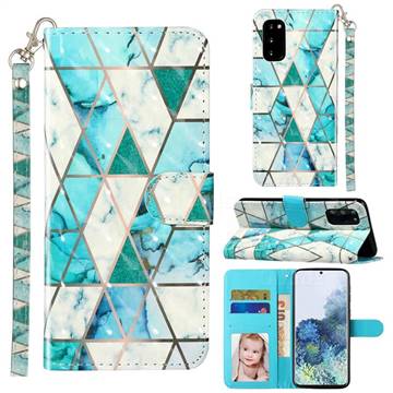 Stitching Marble 3D Leather Phone Holster Wallet Case for Samsung Galaxy S20 / S11e