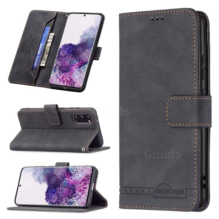 Binfen Color RFID Blocking Leather Wallet Case for Samsung Galaxy S20 - Black
