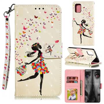 Flower Girl 3d Painted Leather Phone Wallet Case For Samsung Galaxy S Fe S Lite Galaxy S Fe Cases Guuds