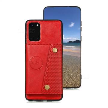 Retro Multifunction Card Slots Stand Leather Coated Phone Back