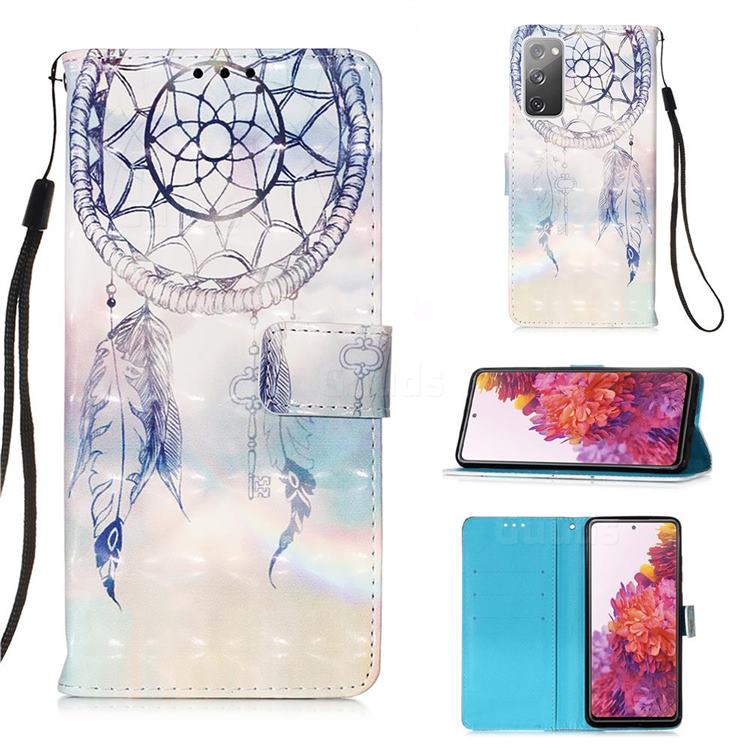 Fantasy Campanula 3D Painted Leather Wallet Case for Samsung Galaxy S20 FE / S20 Lite