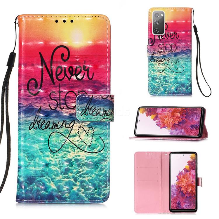 Colorful Dream Catcher 3D Painted Leather Wallet Case for Samsung Galaxy S20 FE / S20 Lite