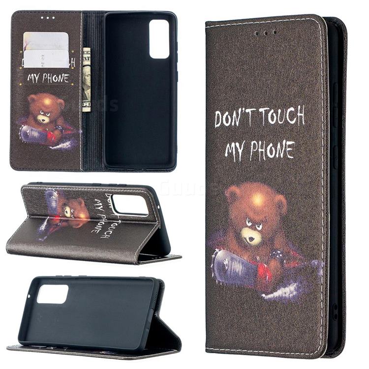Chainsaw Bear Slim Magnetic Attraction Wallet Flip Cover for Samsung Galaxy S20 FE / S20 Lite