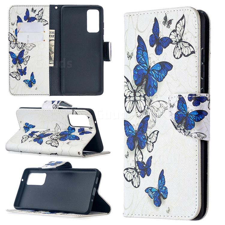 Flying Butterflies Leather Wallet Case for Samsung Galaxy S20 FE / S20 Lite