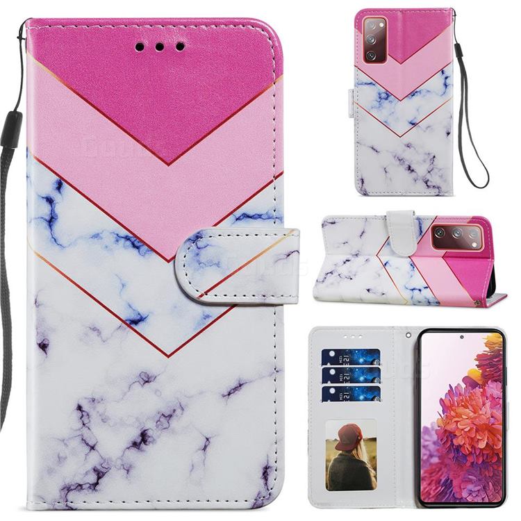 Smoke Marble Smooth Leather Phone Wallet Case for Samsung Galaxy S20 FE / S20 Lite