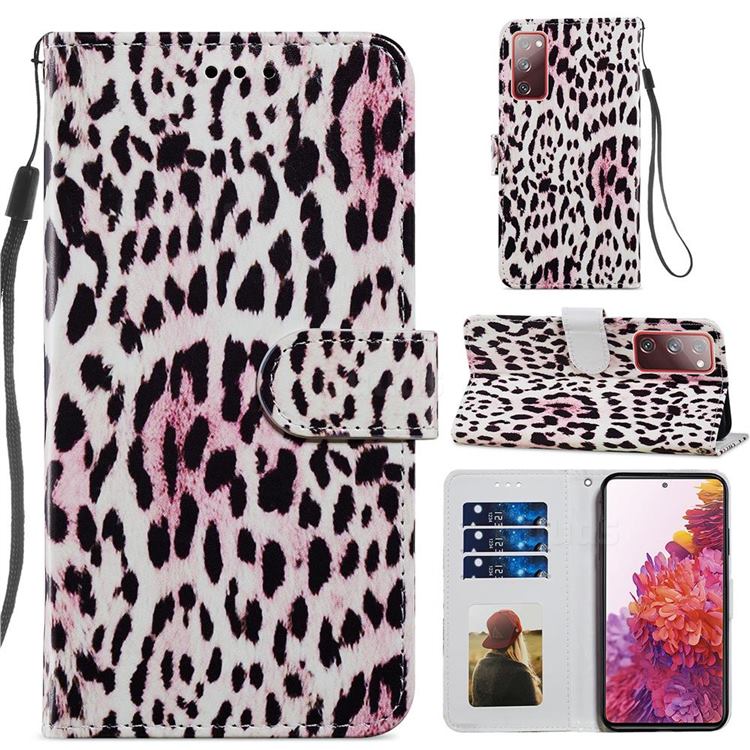 Leopard Smooth Leather Phone Wallet Case for Samsung Galaxy S20 FE / S20 Lite