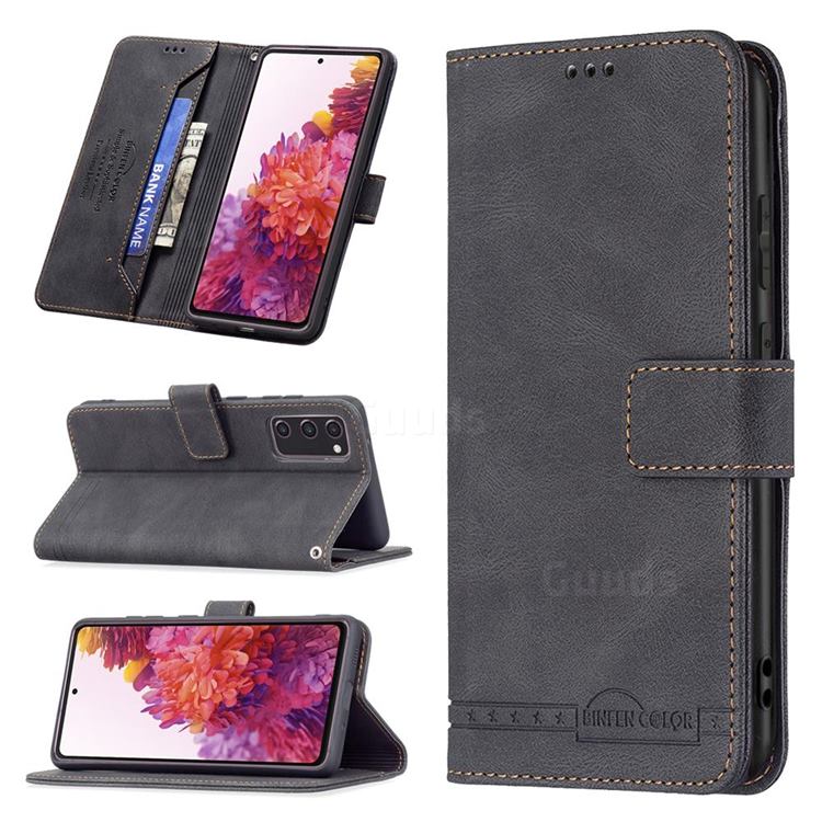 Binfen Color RFID Blocking Leather Wallet Case for Samsung Galaxy S20 FE / S20 Lite - Black