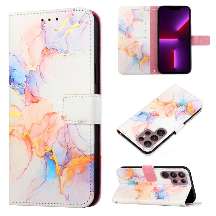 Galaxy Dream Marble Leather Wallet Protective Case for Samsung Galaxy S22 Ultra