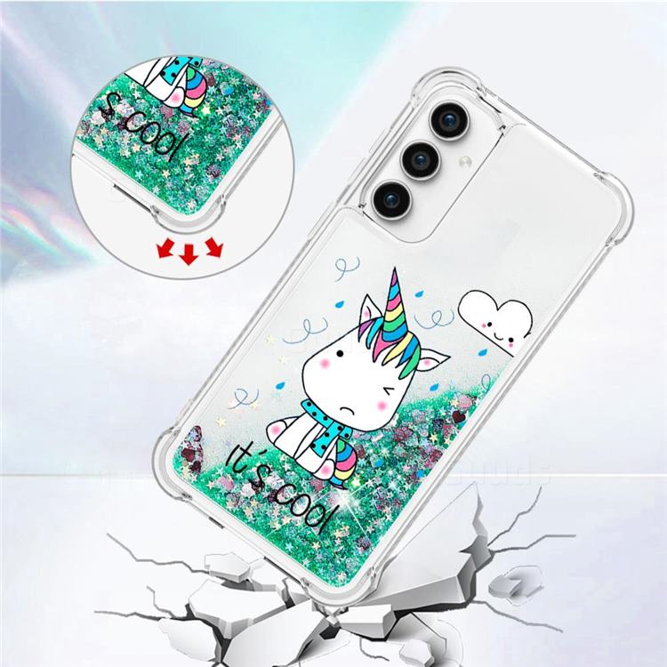 Tiny Unicorn Dynamic Liquid Glitter Sand Quicksand Star TPU Case for ...