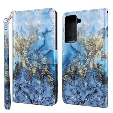 Milky Way Marble 3D Painted Leather Wallet Case for Samsung Galaxy S21 / Galaxy S30