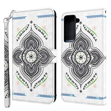Mandala Totem 3D Painted Leather Wallet Case for Samsung Galaxy S21 / Galaxy S30