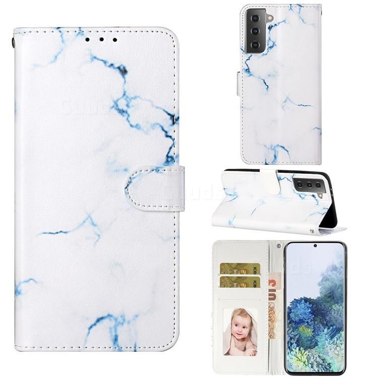 Soft White Marble PU Leather Wallet Case for Samsung Galaxy S21 / Galaxy S30