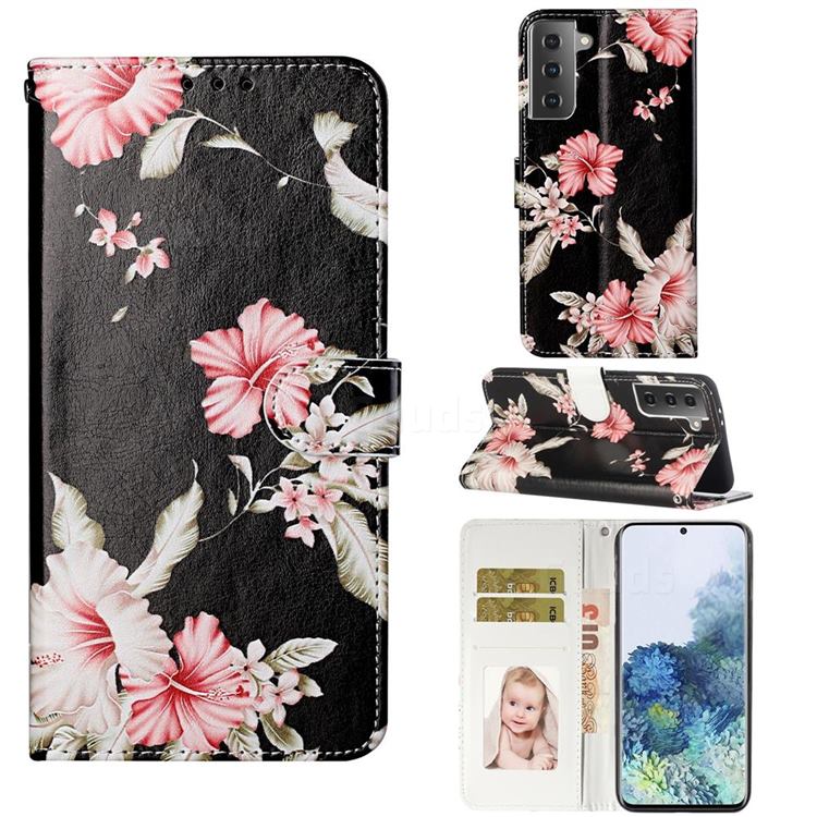 Azalea Flower PU Leather Wallet Case for Samsung Galaxy S21 / Galaxy S30
