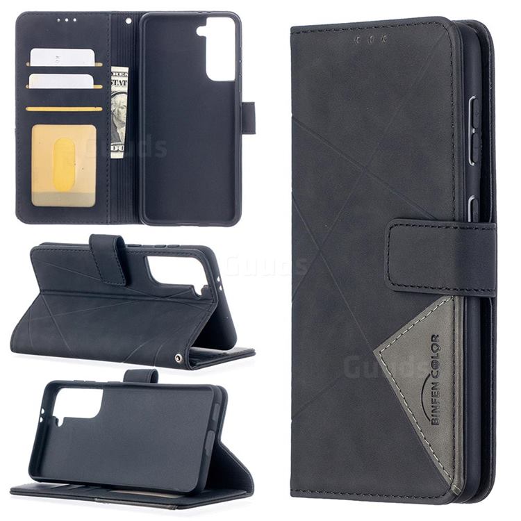 Binfen Color BF05 Prismatic Slim Wallet Flip Cover for Samsung Galaxy S21 - Black