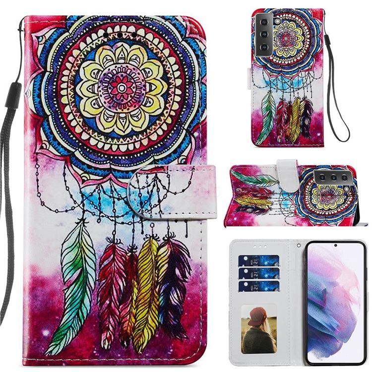 Dreamcatcher Smooth Leather Phone Wallet Case for Samsung Galaxy S21