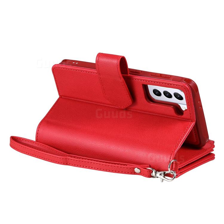 Retro Luxury Multifunction Zipper Leather Phone Wallet For Samsung