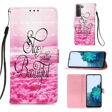 Beautiful 3D Painted Leather Wallet Case for Samsung Galaxy S21
