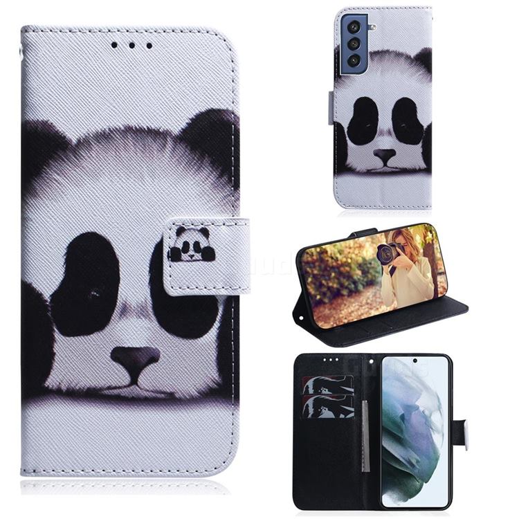 Sleeping Panda PU Leather Wallet Case for Samsung Galaxy S21 FE