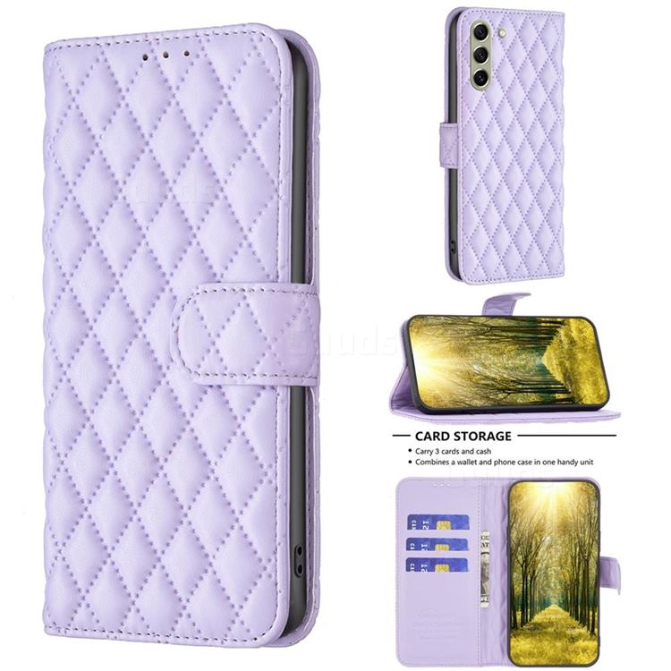 Binfen Color BF-14 Fragrance Protective Wallet Flip Cover for Samsung Galaxy S21 FE - Purple