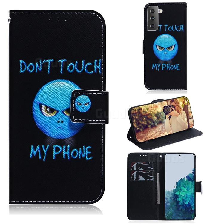 Not Touch My Phone PU Leather Wallet Case for Samsung Galaxy S21 Plus / S30 Plus