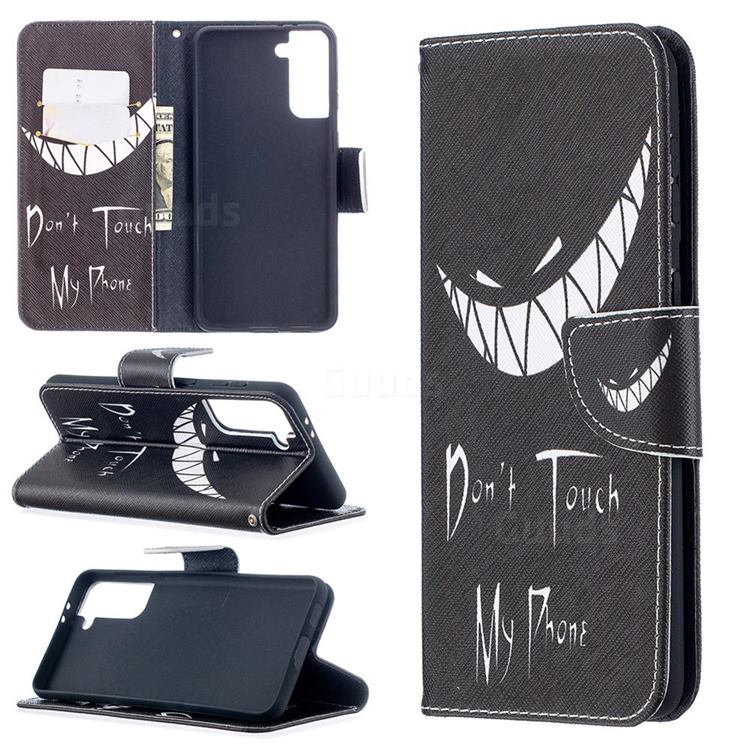 Crooked Grin Leather Wallet Case for Samsung Galaxy S21 Plus