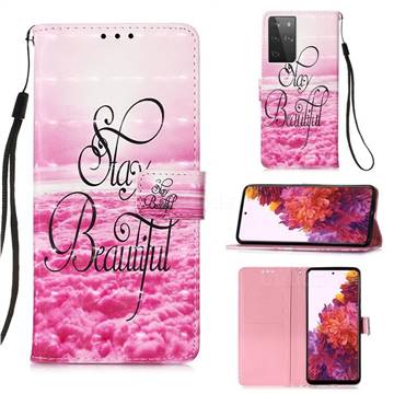 Beautiful 3D Painted Leather Wallet Case for Samsung Galaxy S21 Ultra