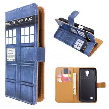 Police Box Leather Wallet Case for Samsung Galaxy S4 mini i9190 I9192 I9195