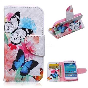Vivid Flying Butterflies Leather Wallet Case for Samsung Galaxy S4 mini i9190 I9192 I9195
