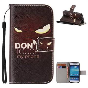 Angry Eyes PU Leather Wallet Case for Samsung Galaxy S4 Mini i9190