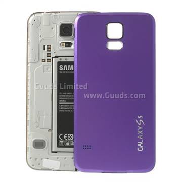 Matte Aluminum Metal Coated Housing for Samsung Galaxy S5 - Purple