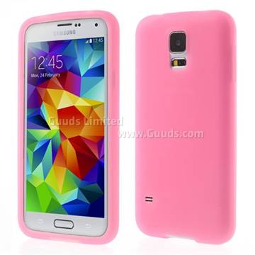 Soft Silicone Case for Samsung Galaxy S5 G900 - Rose
